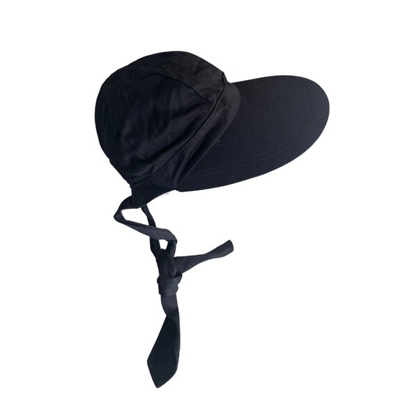 Black Sun Protection Hat With Neck Flap Golf Outdoor Garden - Picture 3 of 4